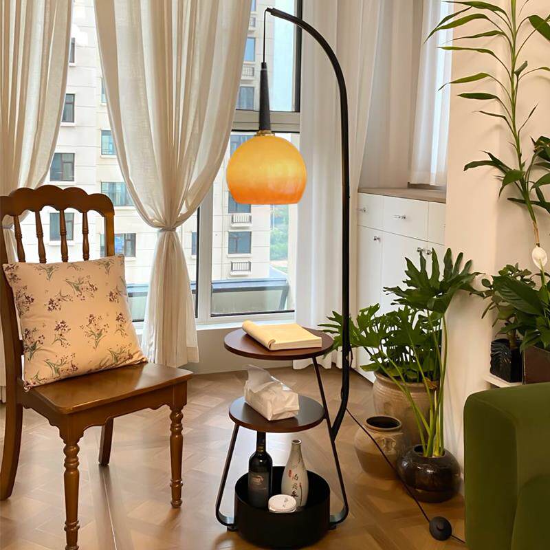 落地灯客139厅沙发边几架中法式美式复古古头床置物一体卧室立式