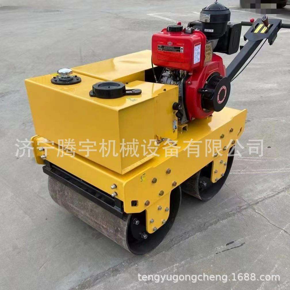 手扶式柴油震动压路机出口双钢轮振动压路机厂家钢轮压路机视频