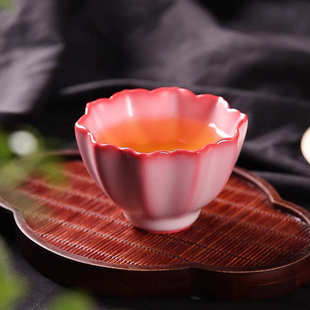 猪油冻粉汝主人杯茶杯女士专用功夫茶碗高端陶瓷品茗杯伴手礼