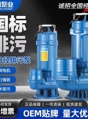 清污两用铁壳潜水泵4寸6寸大口径油浸式污水220V灌溉大流量抽水机