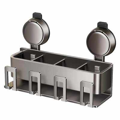 吸盘牙刷牙杯置物架家用卫生间免打孔挂墙式洗漱台漱口杯温州工厂