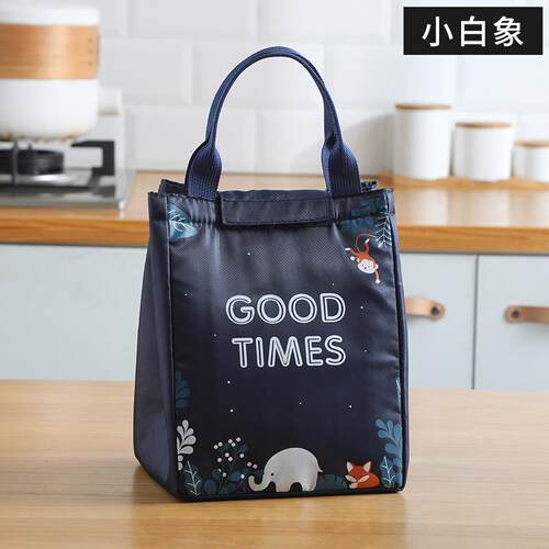 新款饭盒手提袋便当包上班族洋气提饭包时尚保温饭兜装盒饭的袋子