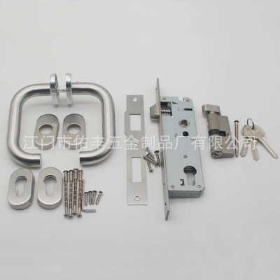 304不锈钢椭圆盖分体式双弯门拉手 3585移门铝合金门框移门窄体锁