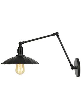 卧室床头酒工程餐长臂店双节复古哑黑灯带开关壁387馆灯