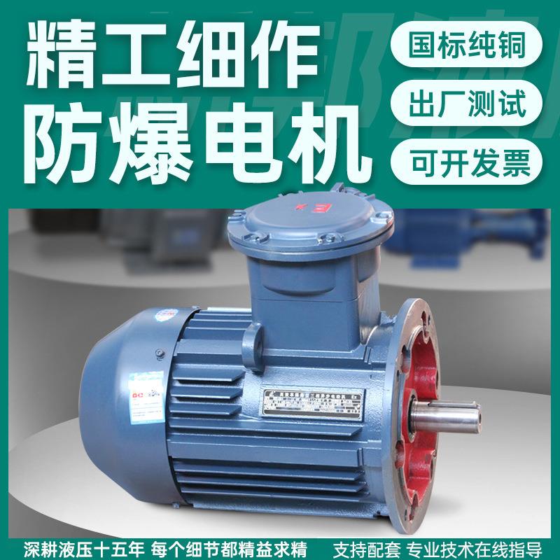 全铜防爆安全三相电动机液压电机1.5KW/2.2KW/4KW纯铜380V国标