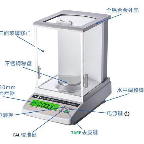 双杰JJ-BC 200g/300克/500g/0.001g精密分析实验室天平