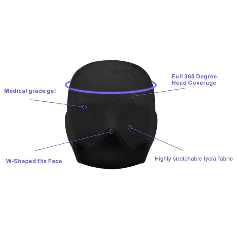 热卖款冷敷头套可拉伸凝胶冰敷面罩冷敷帽凝胶头套冰敷护眼