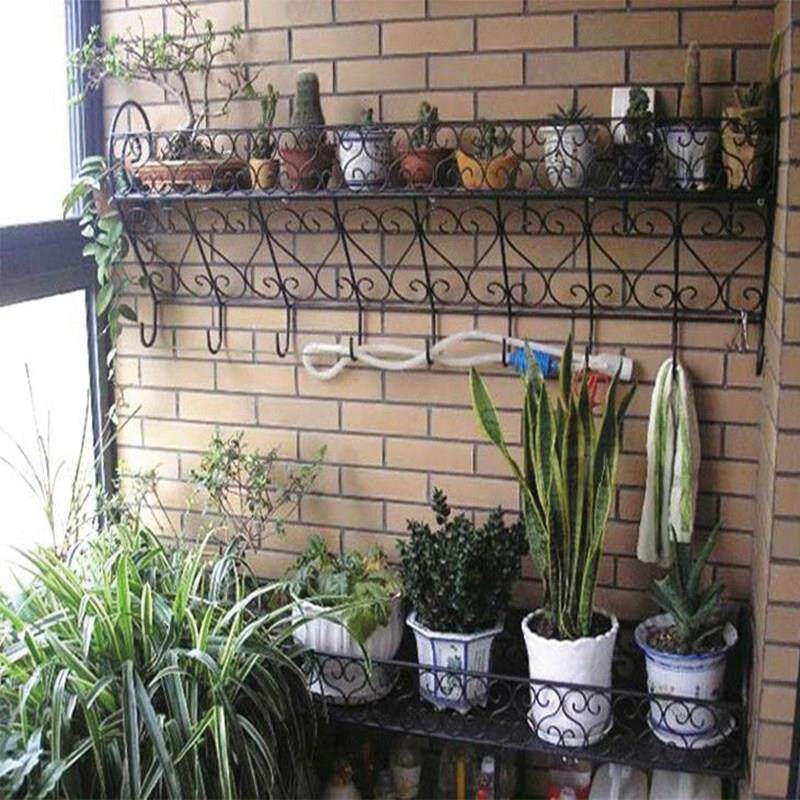 欧式加粗铁艺壁挂花架阳台室外墙上墙壁花架室内多肉悬挂花盆架子