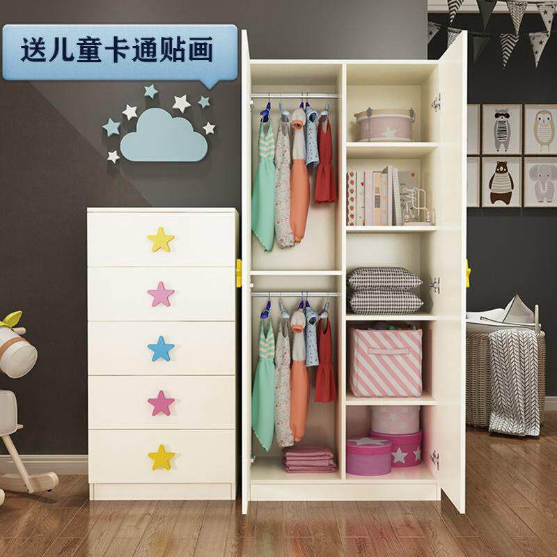 简易儿童衣柜木质衣橱婴儿宝宝家用卧室收纳柜出租房收纳柜阳台柜