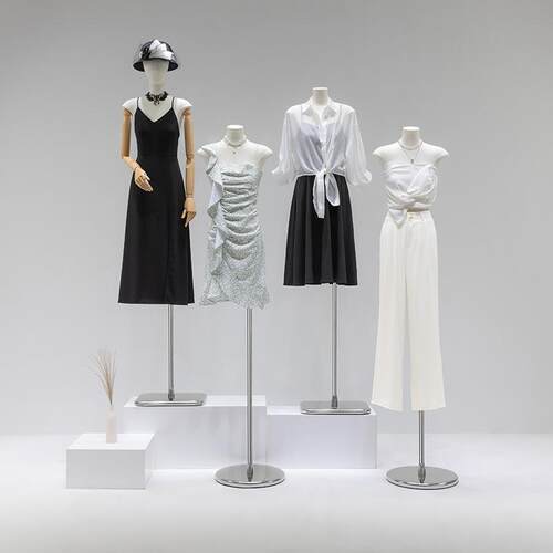 新款扁身模特道具女装半身人台服装店扁平胸假人体展示架全身
