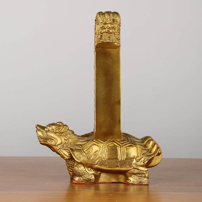 铜石敢当龙龟石敢当摆件家居办公桌铜器工艺品