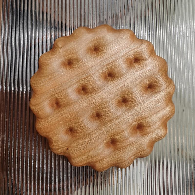 实木饼干 干隔热垫防烫木质杯垫家用桌面耐热餐垫创意可爱咖啡托