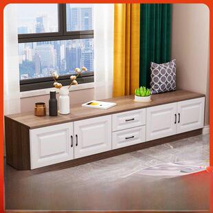 凸窗柜储物柜窗台抽屉柜低柜地板柜阳台储物柜可坐可睡定制实木