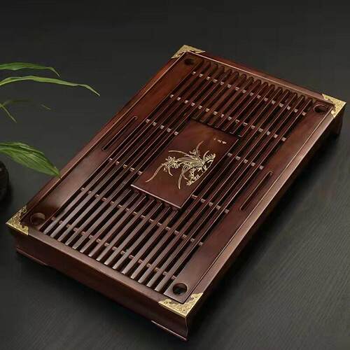 功夫茶具抽屉式排水茶盘 家用实木储水茶盘茶台茶海茶托盘