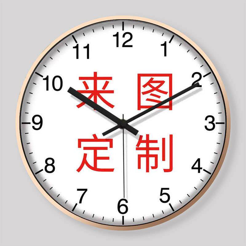 定挂钟来图制钟表静音窄边塑料公司货源厂家时钟表