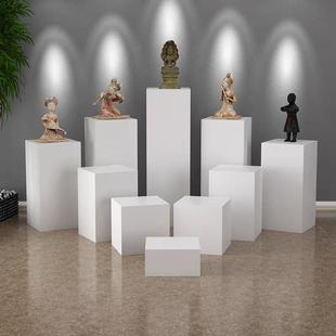 定制方形展示台木制烤漆展台鞋包店地台模特底座陈列架展示柜摆台