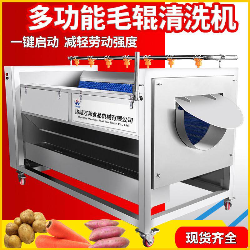 葛根爪地黄用清洗狗NBI芋毛辊清洗机机净菜加工商毛刷清洗去泥机