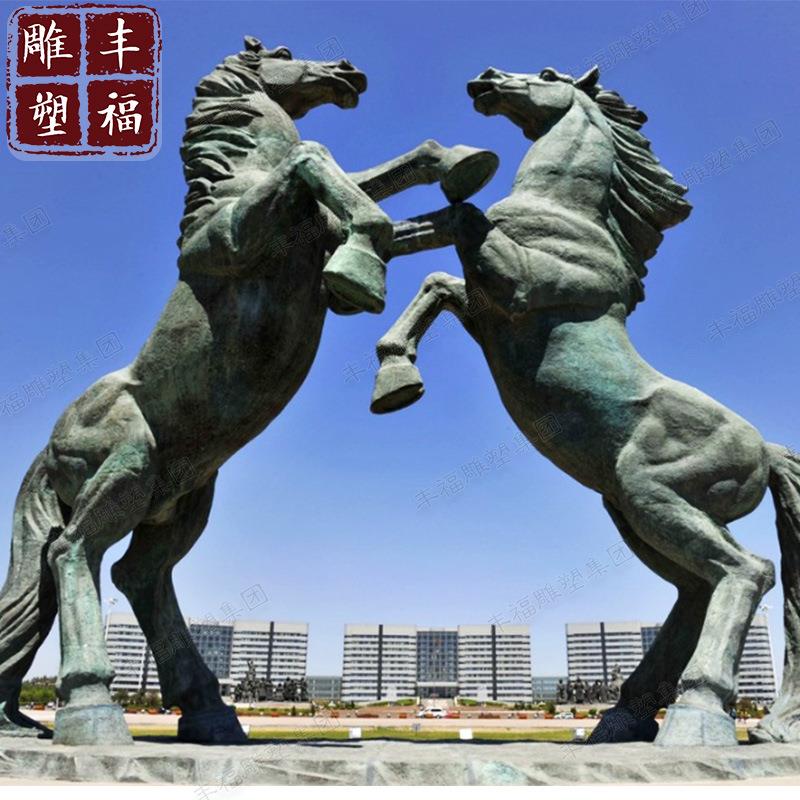 广场景观园林铸铜动物马件摆大型场装饰铜马雕广塑广场景观青铜马
