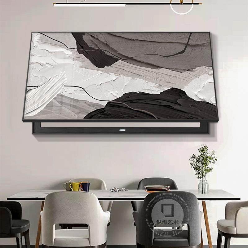 抽黑白象大盒尺寸电挡表箱装饰画上翻遮配电箱弱YOB电源开关盖板