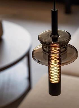 意式简卧床头室古小YCE吊灯升降简约中风吧台极餐厅舞韵艺术玻璃