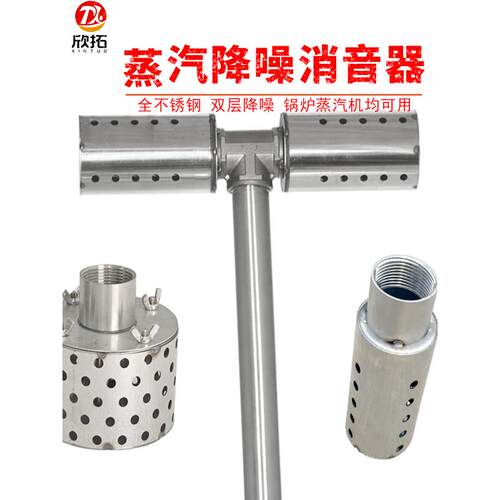1.2寸锅炉消声器高温蒸汽降噪商用蒸汽机豆腐煮豆浆酿造消声器配
