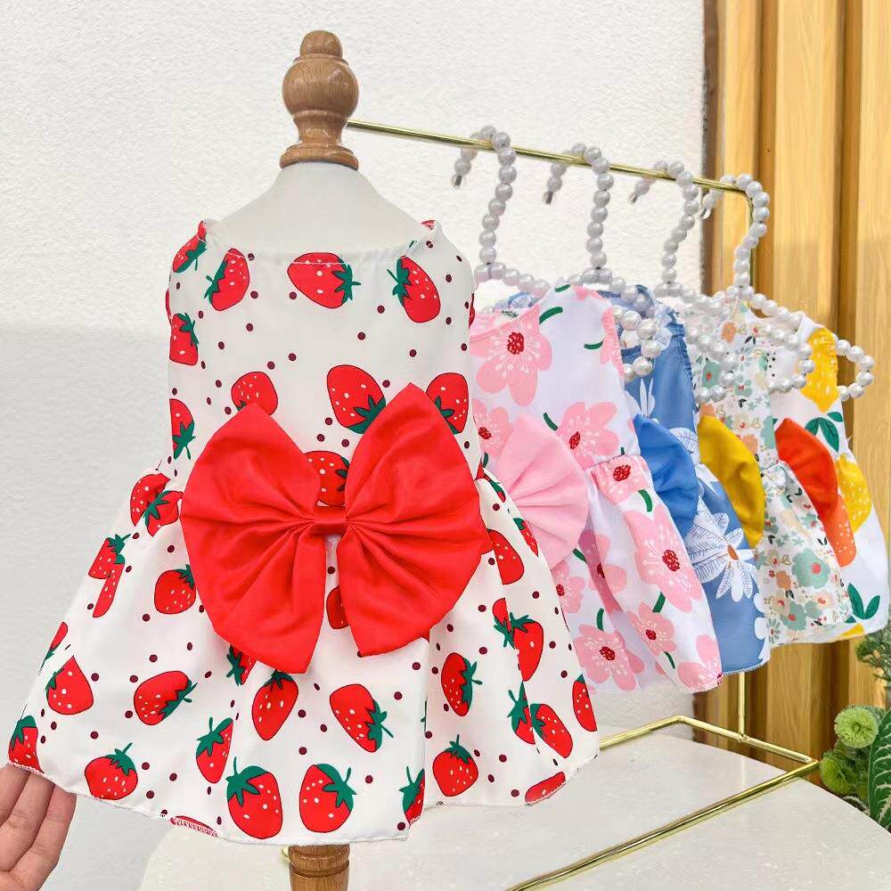 爆款宠物衣服狗狗裙子猫咪通用宠物服饰狗狗服装热销款夏季透气凉
