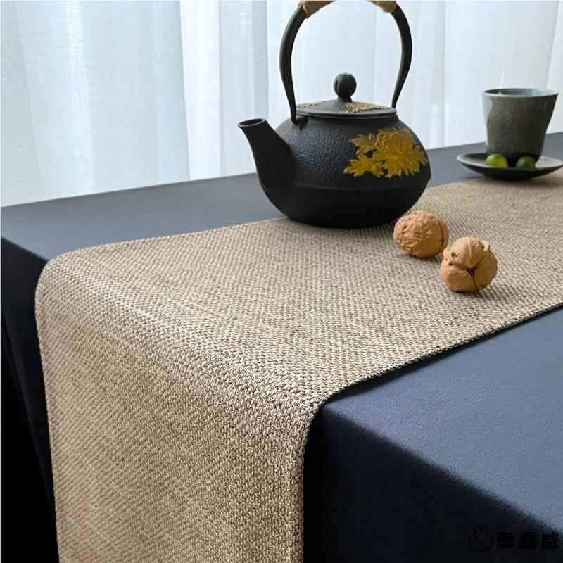 桌旗侘寂风旗日式和风茶桌布艺长条桌布布条茶席茶旗茶几干泡茶台
