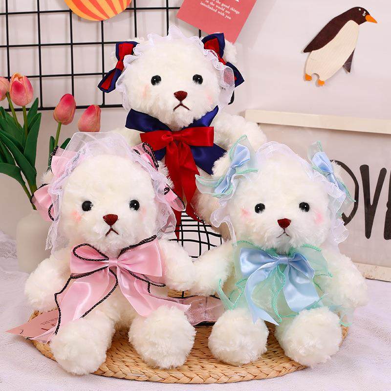 新款可爱洛丽塔风格小熊公仔创意毛绒玩具泰迪熊玩偶生日礼物定制