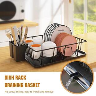 Tier Drainer Kitchen Storage Dish With Chopstick Rack
