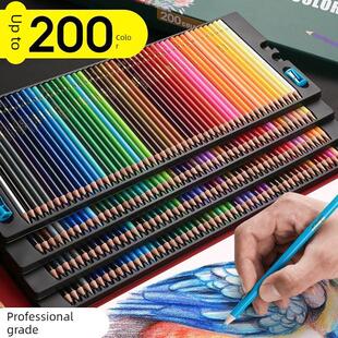 Oil colored pencil students draw 48 color pencils by hand