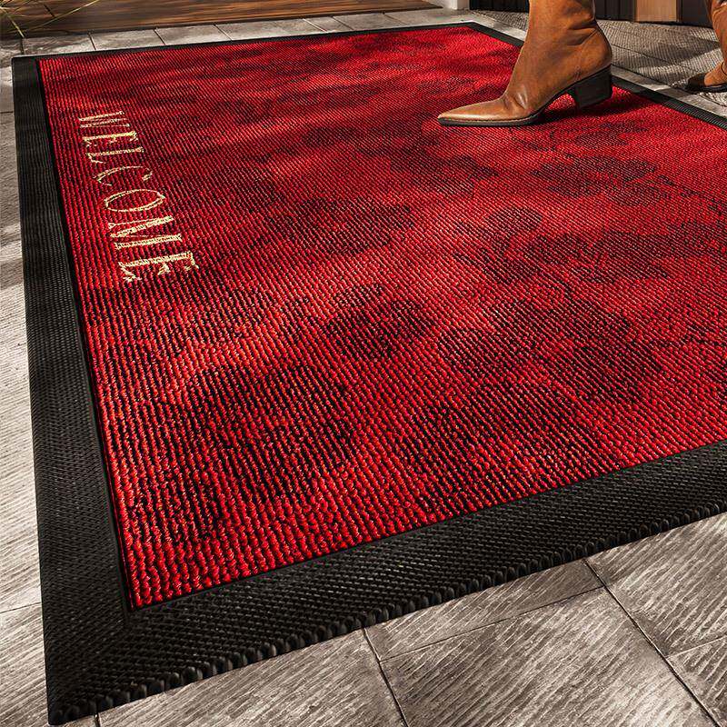高端别墅大宅红色地垫入户门垫耐脏加厚大门户外防滑垫子进门地毯