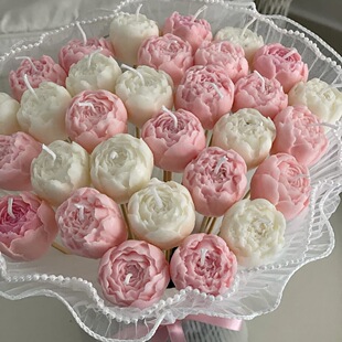 玫瑰花苞香薰蜡烛烟邋蠋情人节生日礼物香氛礼品氛围感摆件