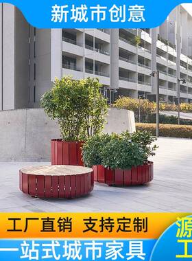 户外花箱创意大口径景观道路市政园林景区广场商场铁艺花钵花箱