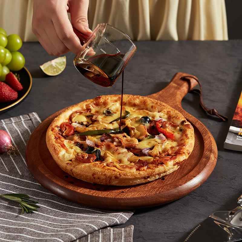 初实木披盘托盘乌檀木牛排心木盘餐萨盘YKL整盘木西餐摆水果砧板