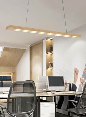 飞船吊灯实木餐厅轻奢简约LED茶楼办公室 木房子创意灯具网红灯具