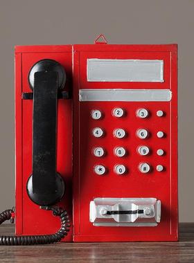 复古老式IC磁卡电话机模型摆件80年代怀旧物件家居装饰品拍照民国