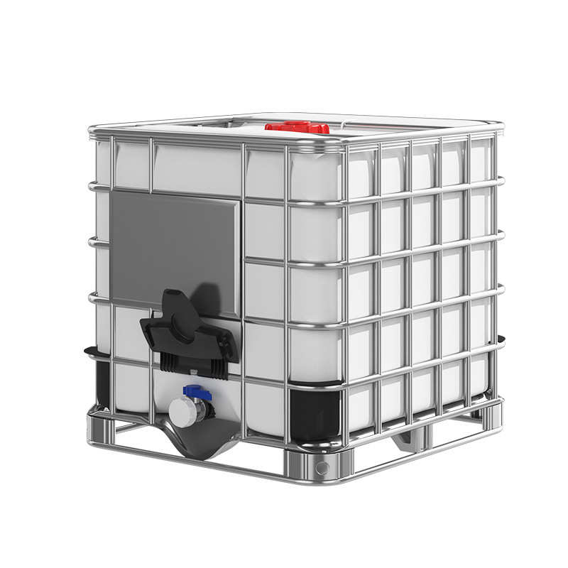 HDPE方桶带铁架加厚1000L升IBC吨桶储水罐叉车桶化工集装桶DN150
