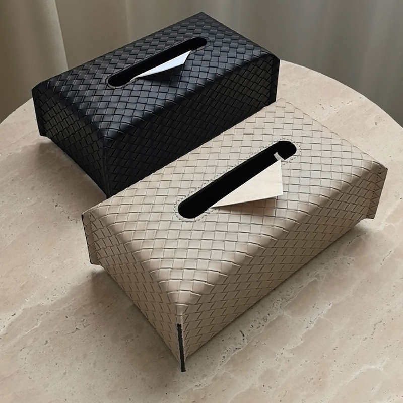 态生活 ins轻奢风经典编织皮质抽纸盒家用茶几高级感装饰纸巾盒子,家居饰品,装饰纸巾盒,淘宝优惠券,粉丝福利购,淘宝优惠卷
