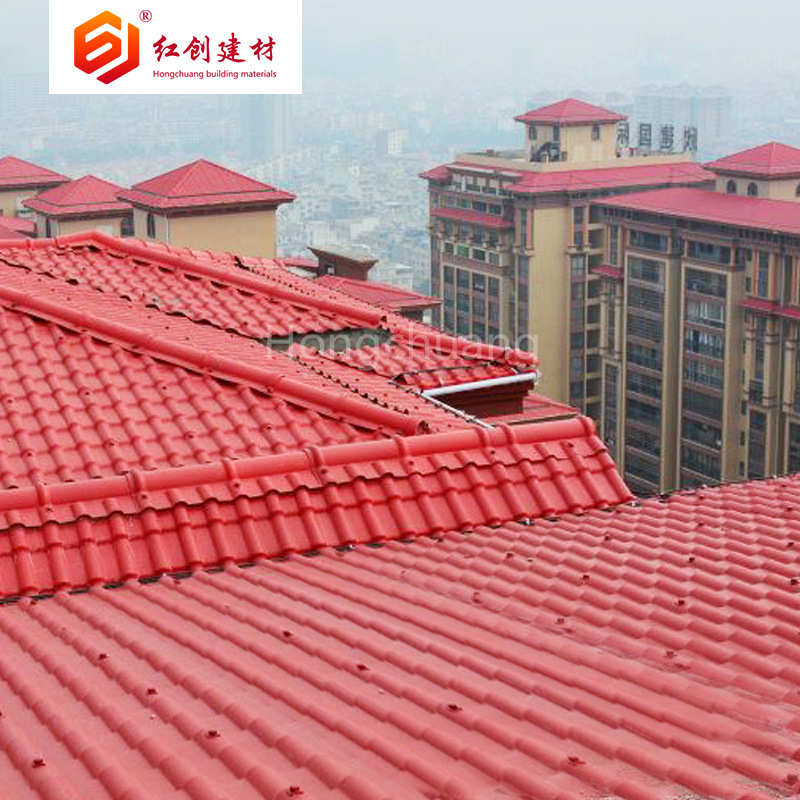 红创asa合成树脂瓦别墅仿古塑料瓦片屋顶隔热装饰琉璃瓦厂家