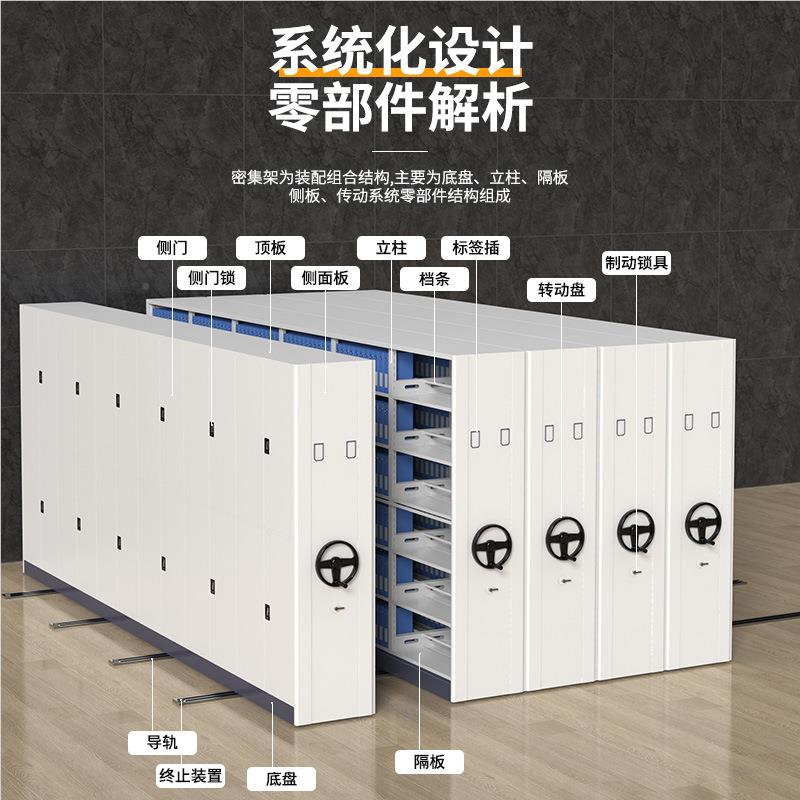 手摇档密集柜手动电动智能移架动A4能财务档案室智MJJ-3844密集档
