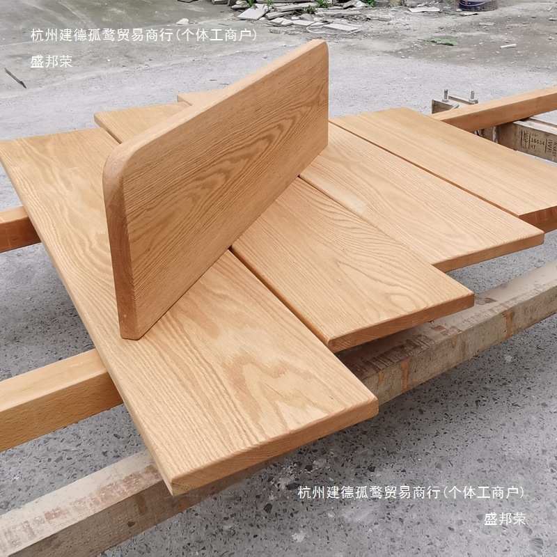 衣柜橡木物板墙置一字壁挂架上红层制搁板木板书架 定实木墙壁