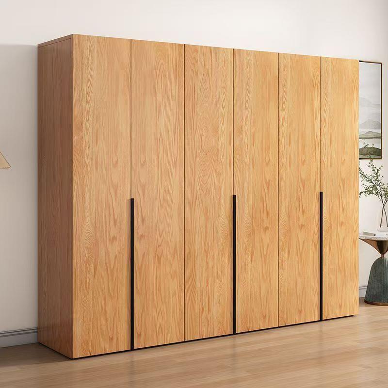 衣柜家用卧室全实木简易实木结实耐用原木柜子免安装出租房衣橱