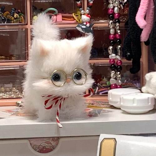 扭扭棒小猫diy材料包送女生手工编织玩偶桌面摆件自制小动物成品