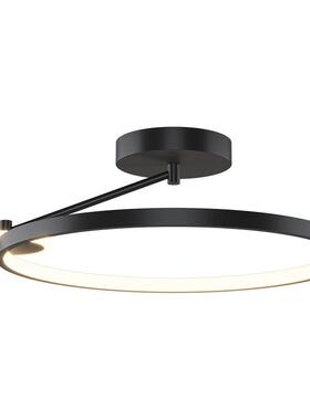 星星月亮简吸顶红灯现代约新款创意灯极简圆形儿童主卧太室阳YFB