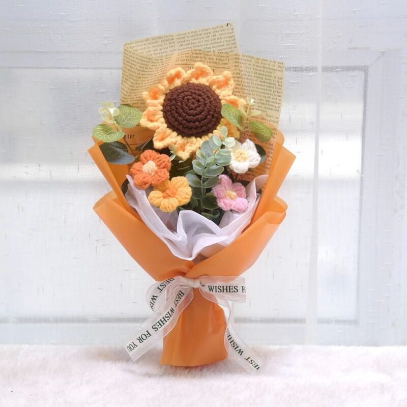现货速发针织花束成品编