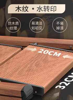 梯子家加用H002-木多功梯能折叠四人字梯三步子木纹花架梯凳厚梯