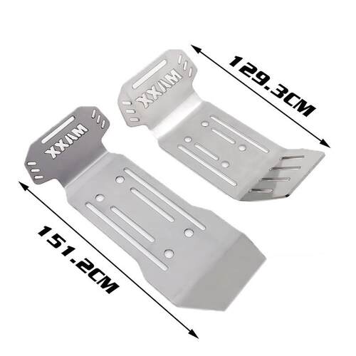 1/10 TRAXXAS MAXX 小X大脚车升级件不锈钢底盘护甲 护底防撞护板