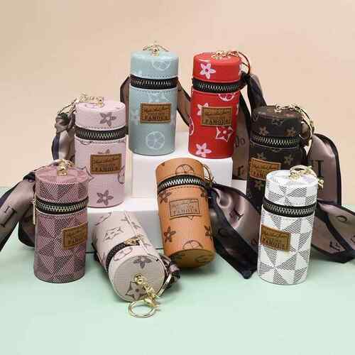 Portable Women’s Wallet Keychain with Zipper –