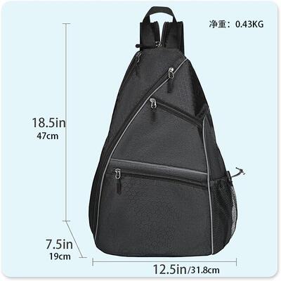 Large capacity racket bag, waterproof football pattern tenn