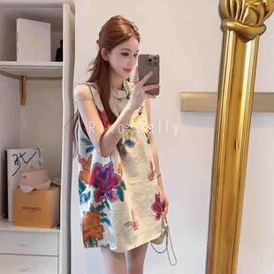 Rixo 印花裙子 Kelly气质高级感百搭连衣裙休闲宽松显瘦设计感无袖